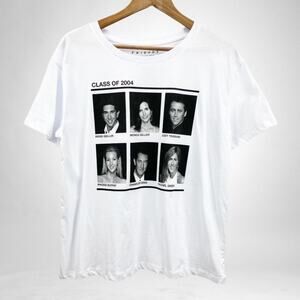 Friends 2004 Cast Senior Yearbook Picture T-Shirt White‎ Classic TV Unisex XL